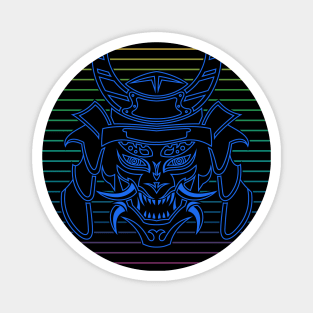 The Legend Of Blue Samurai Mask Retro Magnet